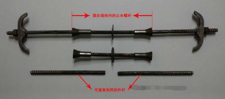 新型三段式止水螺桿使用中如何支模板？(圖1)